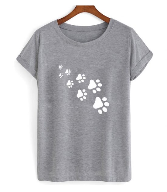 Cat Paws Print T Shirt