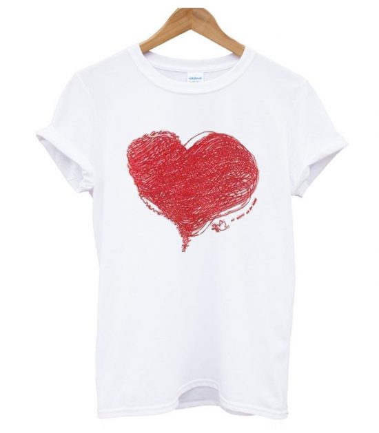 Heart print love T Shirt