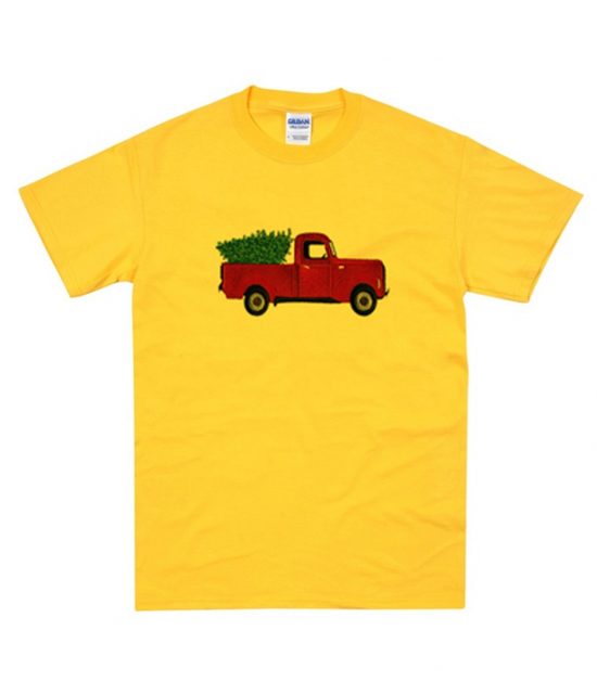 Red Truck in Yellow T-Shirt