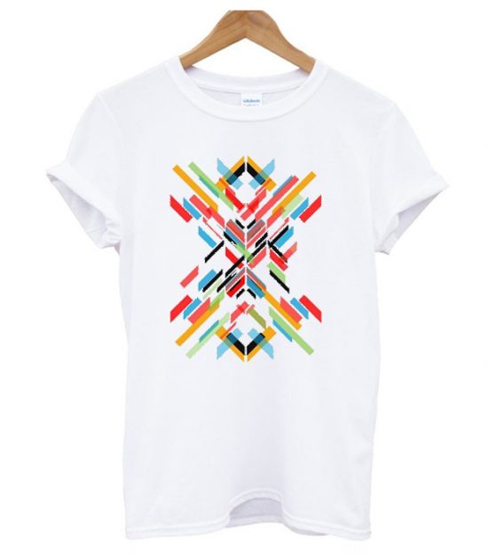 patchwork collar t shirt