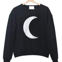 Black crescent moon sweatshirt