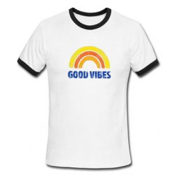 Good Vibes Black Ringer T-Shirt