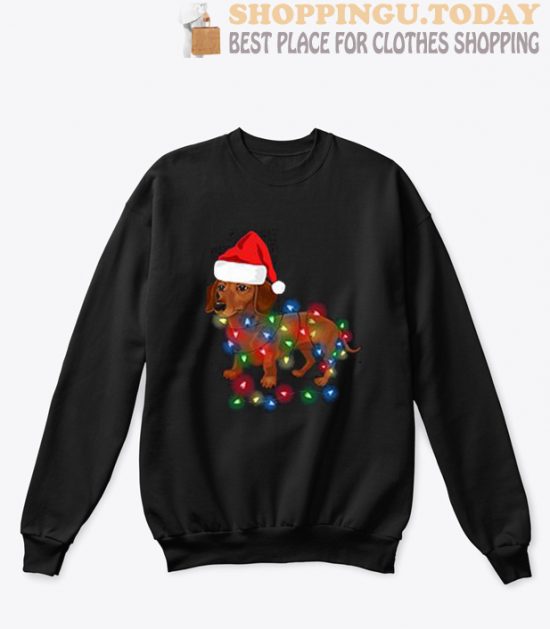 Christmas Lights Dachshund Wiener Dog Lover sweatshirt