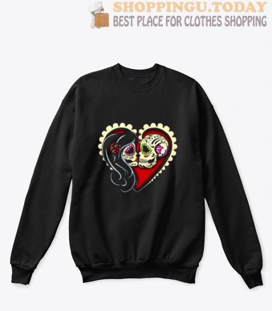 Day of the Dead Sugar Skull Lovers sweatshirt