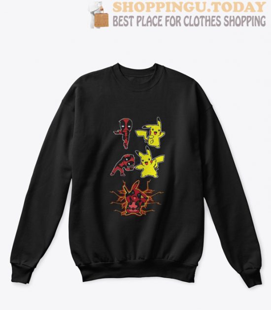 Deadpool and Pikachu fusion dance Pikapool sweatshirt