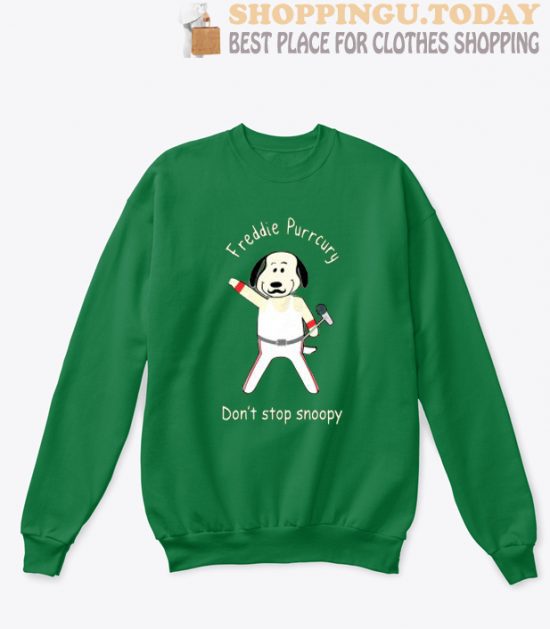 Freddie Purrcury Don’t Stop Snoopy sweatshirt