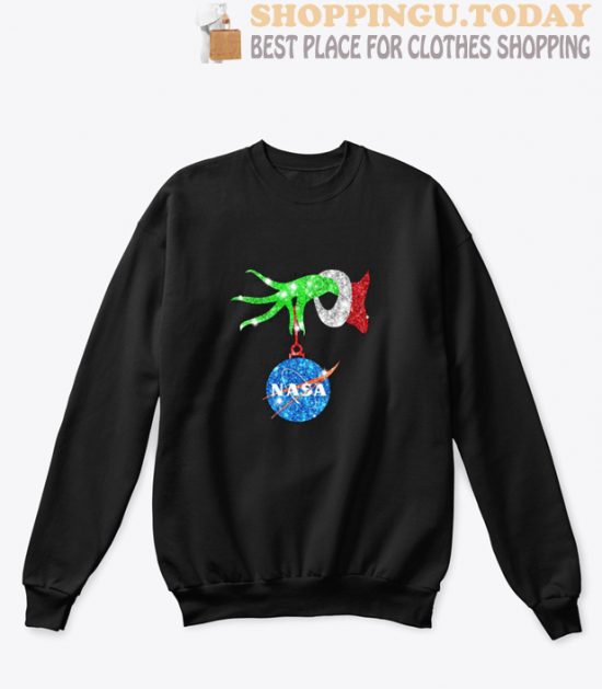 Grinch Hand Nasa Merry Christmas Sweatshirt