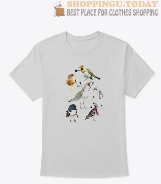 BIRDS WITH ARMS T SHIRT