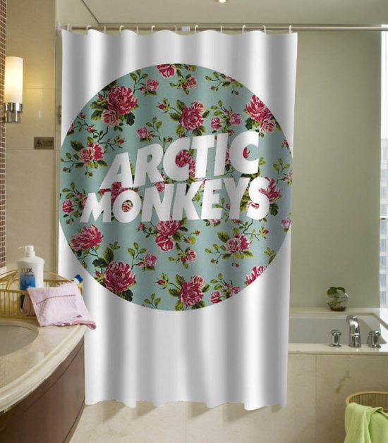arctic monkeys logo flower shower curtain