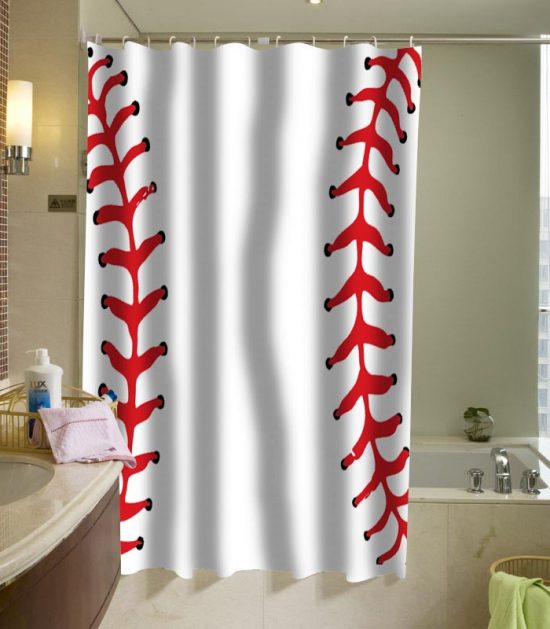 ball baseball shower curtain