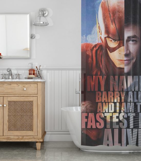 Barry Allen the Fastest Man Shower Curtain