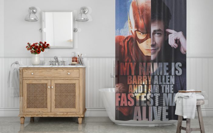 Barry Allen the Fastest Man Shower Curtain