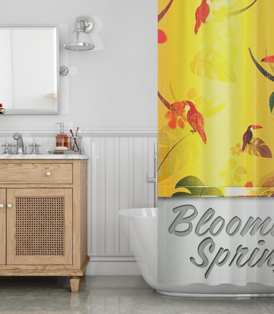 Blooming spring Shower Curtain