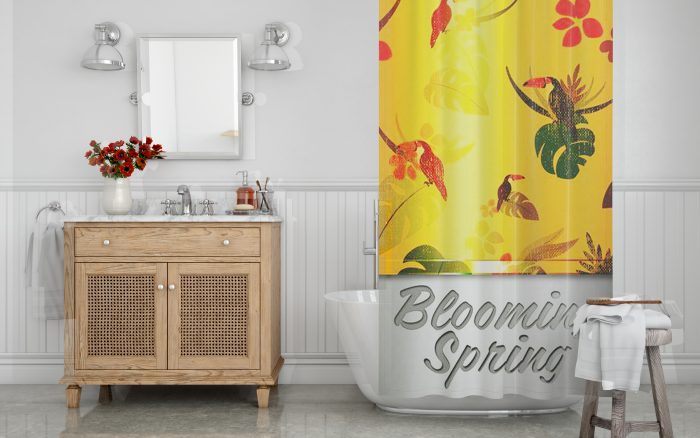 Blooming spring Shower Curtain
