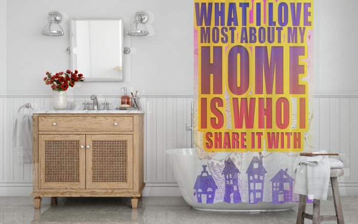 Home sweet home Shower Curtain