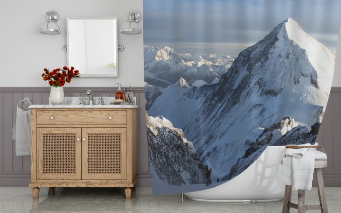 Art of the mountain shower curtain