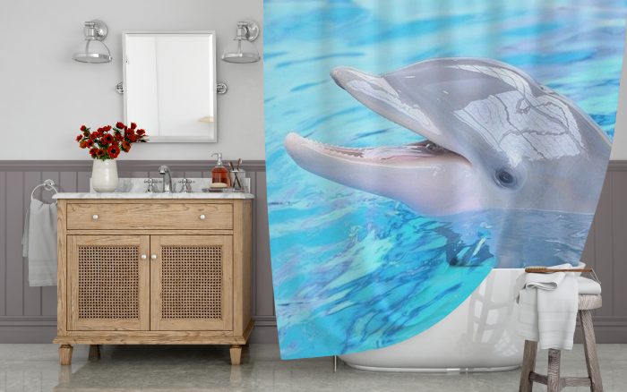 Baby Dolphin Shower Curtain