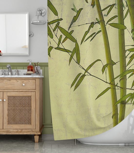 Bamboo art Shower Curtain