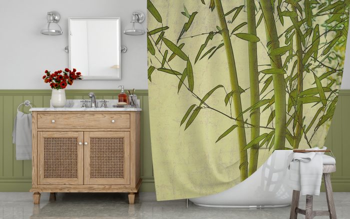 Bamboo art Shower Curtain