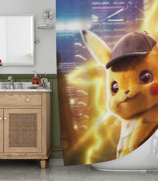 Pokemon Detective Pikachu Shower Curtain