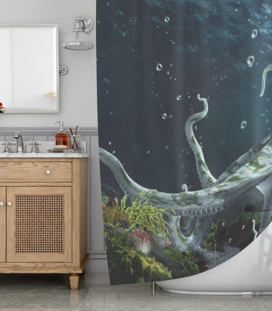 The Octopus Kingdom Shower Curtain