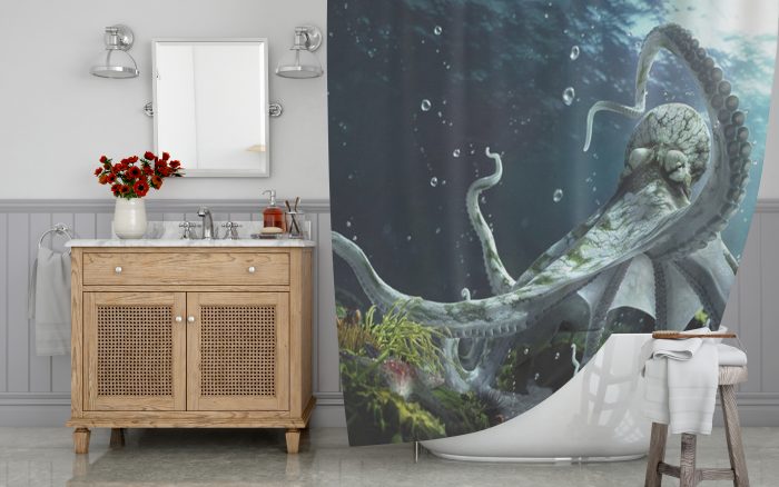 The Octopus Kingdom Shower Curtain