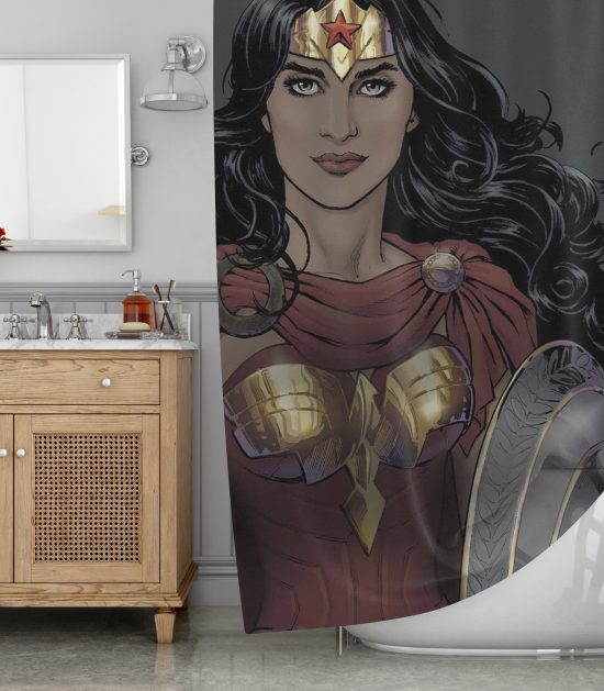 wonder woman shower curtain