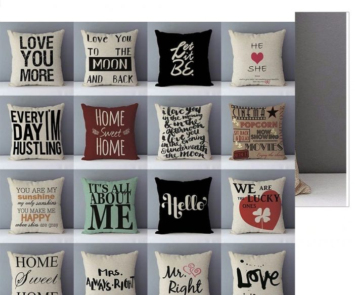 Home Decoration Letter Printed Pillow case