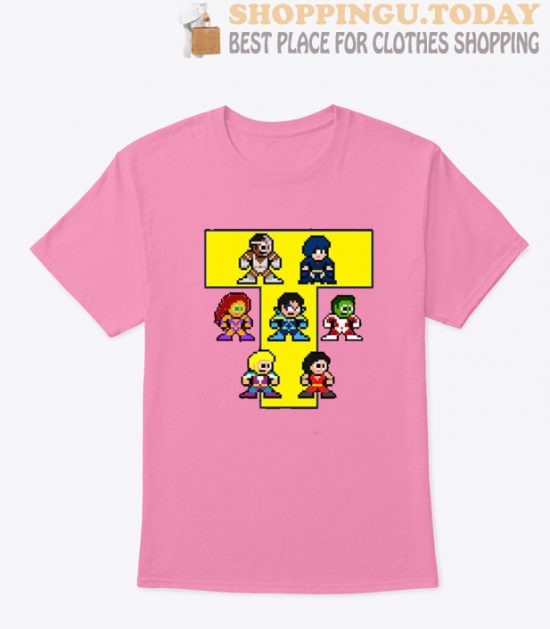 8-Bit NEW TEEN TITANS High Quality T-Shirt