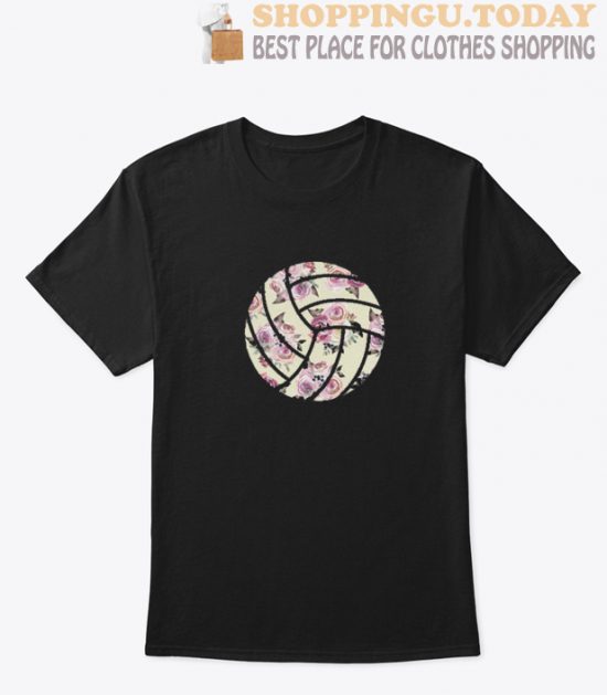 Frosty Floral Volleyball High Quality T Shirt