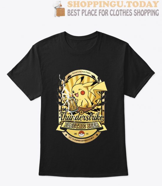 PIKACHU THUNDERSTUCK BEER T SHIRT