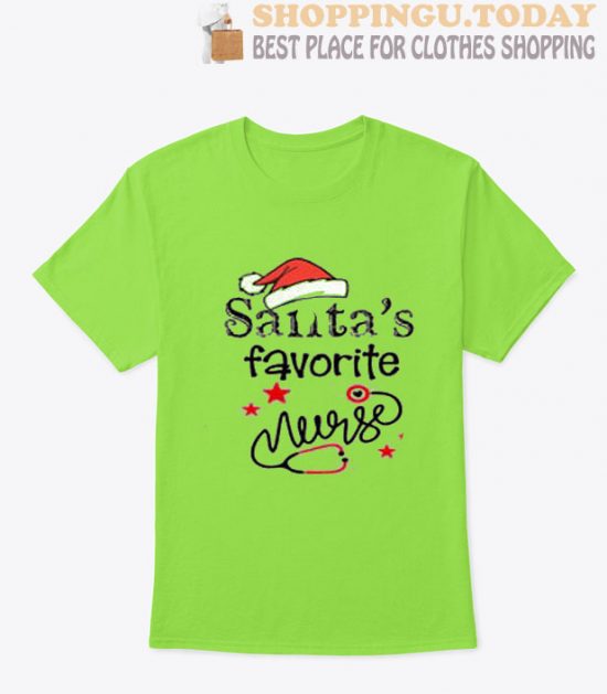 Santa's Favorite Nurse Christmas holiday short sleeve SP Shirt