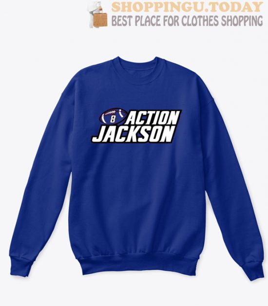 Action Jackson Baltimore Football 8 SP Sweatshirt