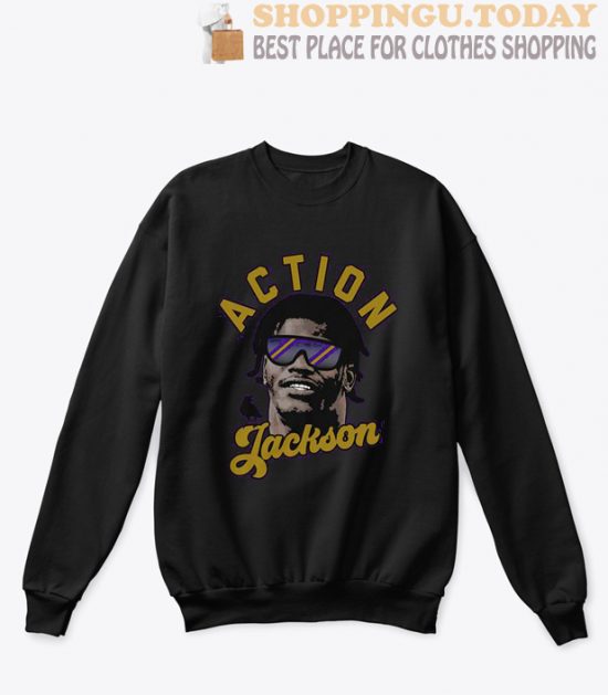 Lamar Jackson Action Jackson Baltimore Ravens Inspired Unisex SP Sweatshirt