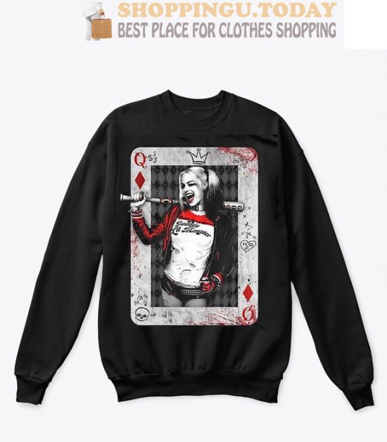 SUICIDE SQUAD HARLEY QUINN CARD JOKER DC COMICS Matching SP Sweatshirt