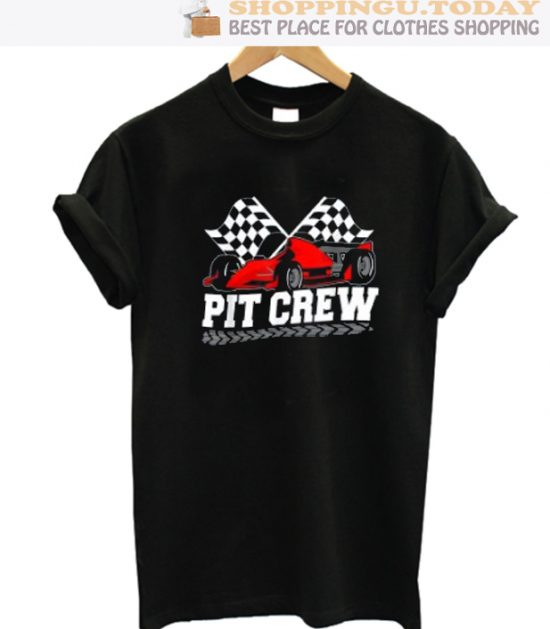 Pit Crew Car Racing Checkered Flag Racing Party SP T-Shirt