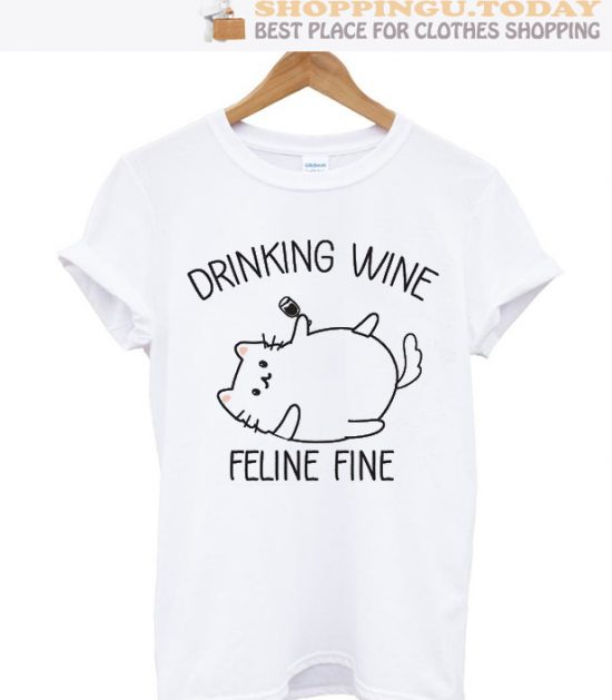 Wine Shirt Funny Cat SP T-Shirt