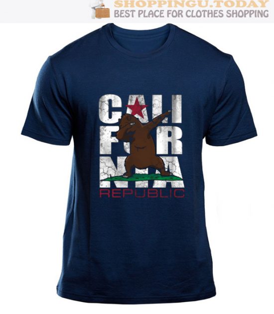 California Republic Flag Dabbing Bear SP T-Shirt