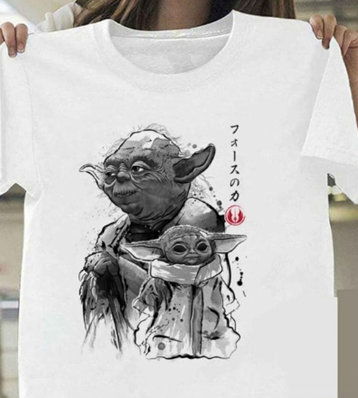 Baby Yoda And The Master LT T Shirt