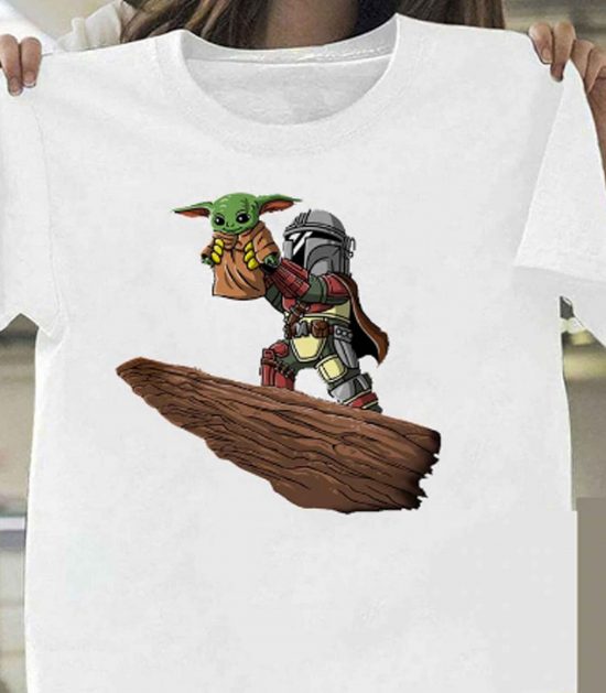 Baby Yoda Flying With You LT T Shirt