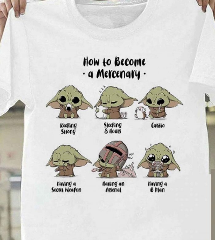 Baby Yoda Ho To Become A Mercenary LT T-Shirt