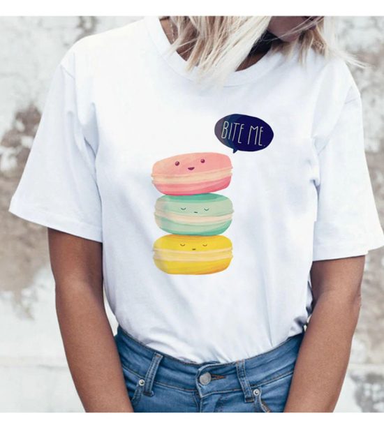 Bite Me Macaroons LT T Shirt