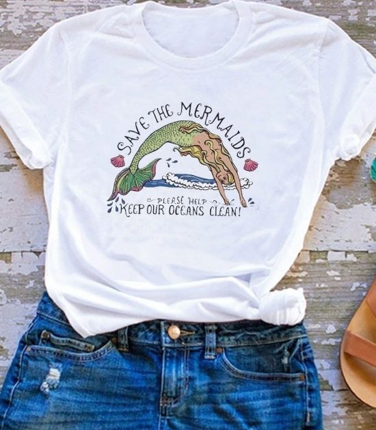 Save The Mermaids LT T Shirt