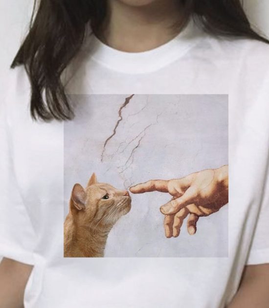 Cat Michaelangelo T Shirt