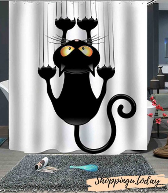 Cat on Bathroom Shower Curtain BS0111