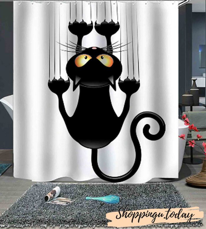 Cat on Bathroom Shower Curtain BS0111