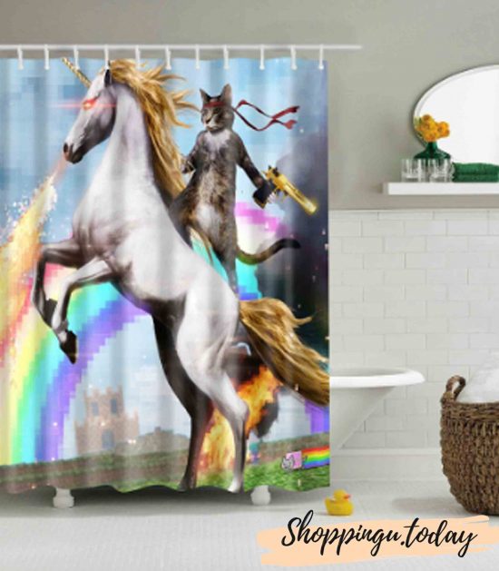 Cat on Bathroom Shower Curtain BS0119