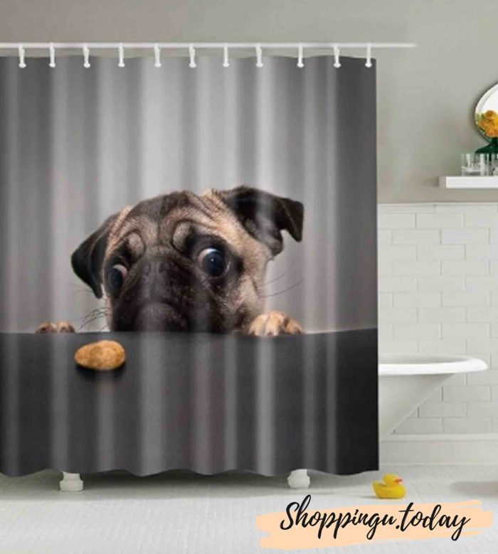 Dog on Bathroom Shower Curtain BS0121