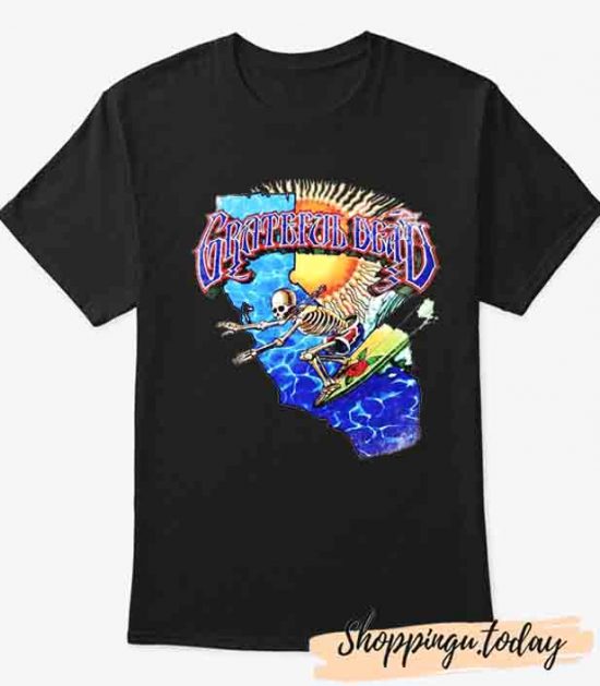 Grateful Dead Surfing Skeleton Vintage 1986 T-Shirt BS131