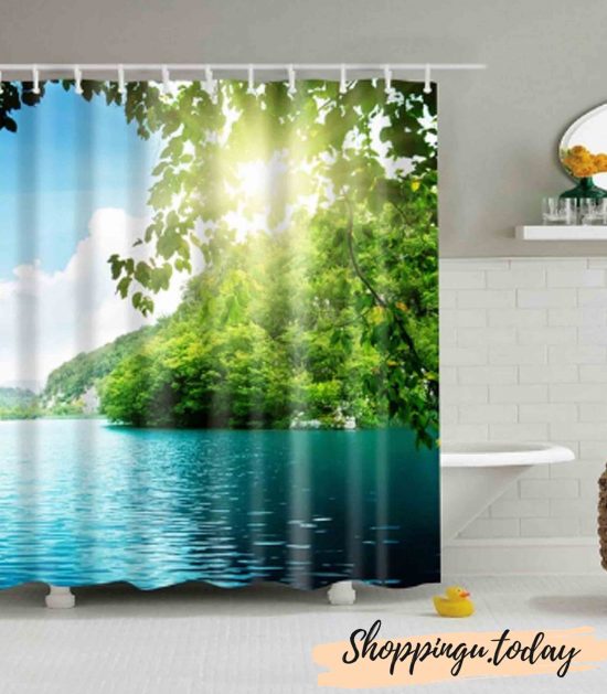 Green Plant beach Shower curtain BS103